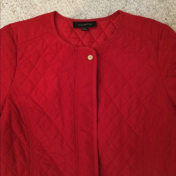 - Talbots Quilted Red Jacket Medium - Picture 8 of 10